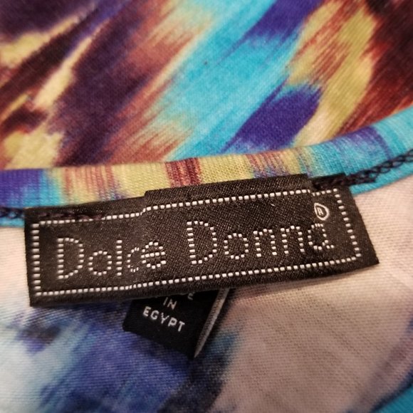 Dolce Donna Boho Tie Dye Ikat Print Maxi Dress, Size Medium - Picture 4 of 9